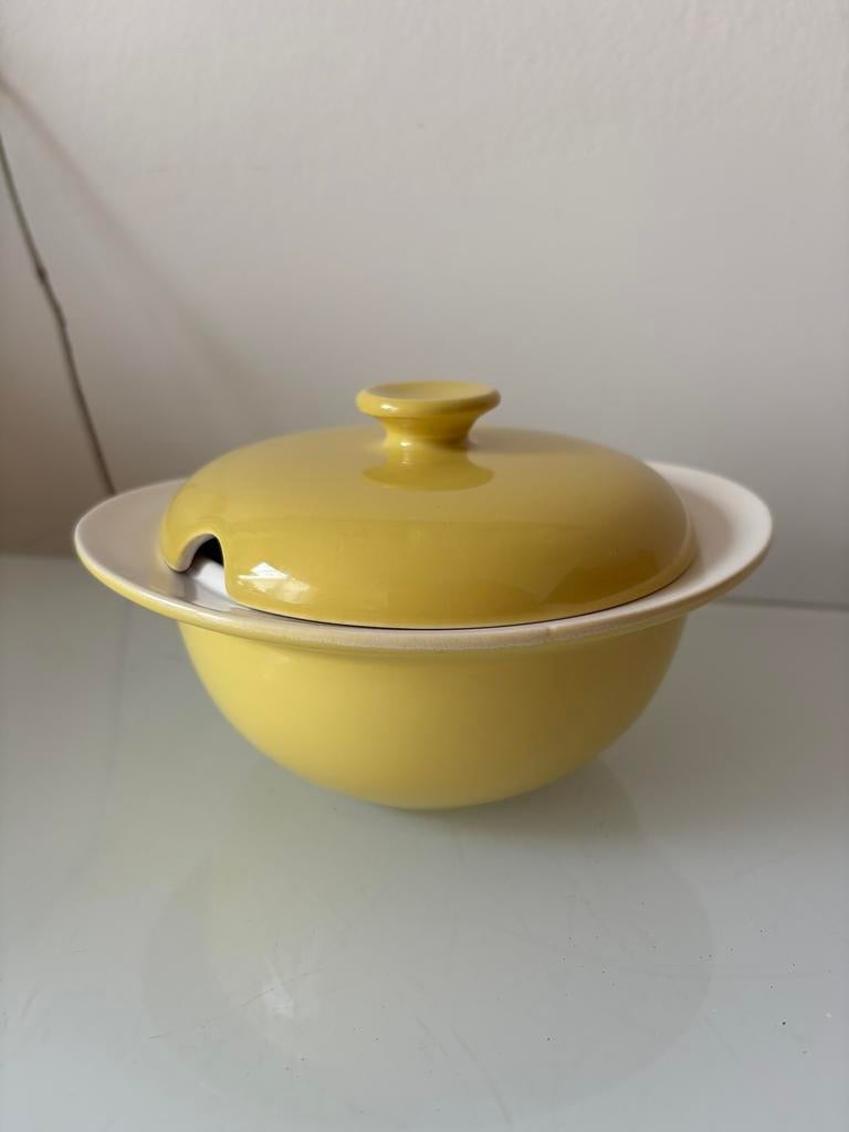 sucrier jaune rétro vintage - parfait, Antiquités & Art, Enlèvement ou Envoi