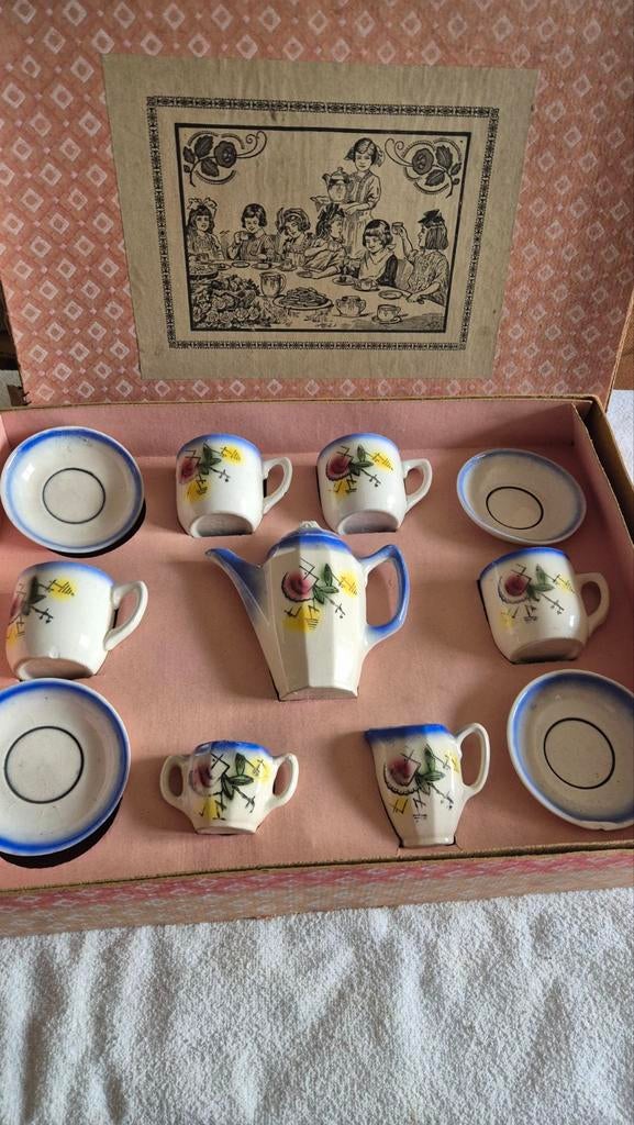 Service a café, dînette pour 4 poupées, Antiquités & Art, Enlèvement ou Envoi