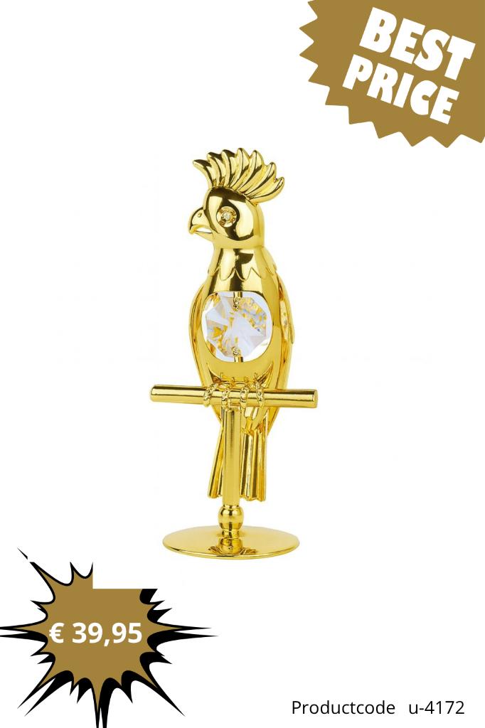 Luxe 24K Vergulde Beeldjes met Kristal | Perfect Cadeau, Huis en Inrichting, Woonaccessoires | Overige, Nieuw, Ophalen of Verzenden