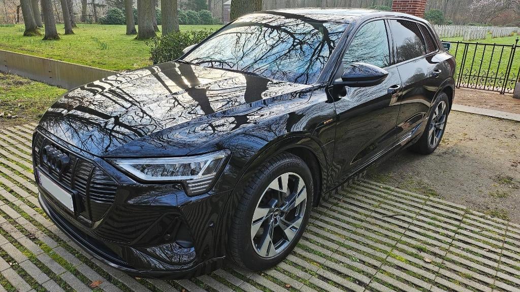 Audi Q8 E-tron S-line Topstaat/carpass/pano/camera, Autos, Audi, Cuir, Euro 6, Noir, 5 portes