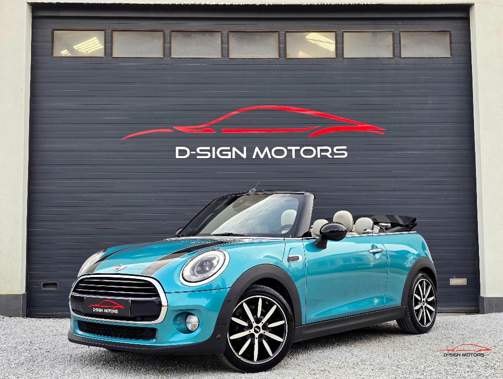 MINI COOPER CABRIO 1.5iA (136pk) 2017 47.828km FULL OPTIES, Auto's, 4 zetels, Cabriolet, Blauw, Leder
