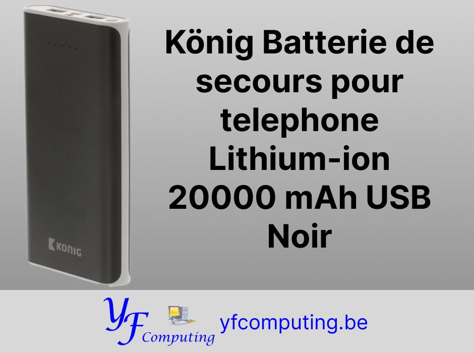 König Powerbank 20000 mAh USB – Externe batterij, Ophalen of Verzenden, Nieuw, König