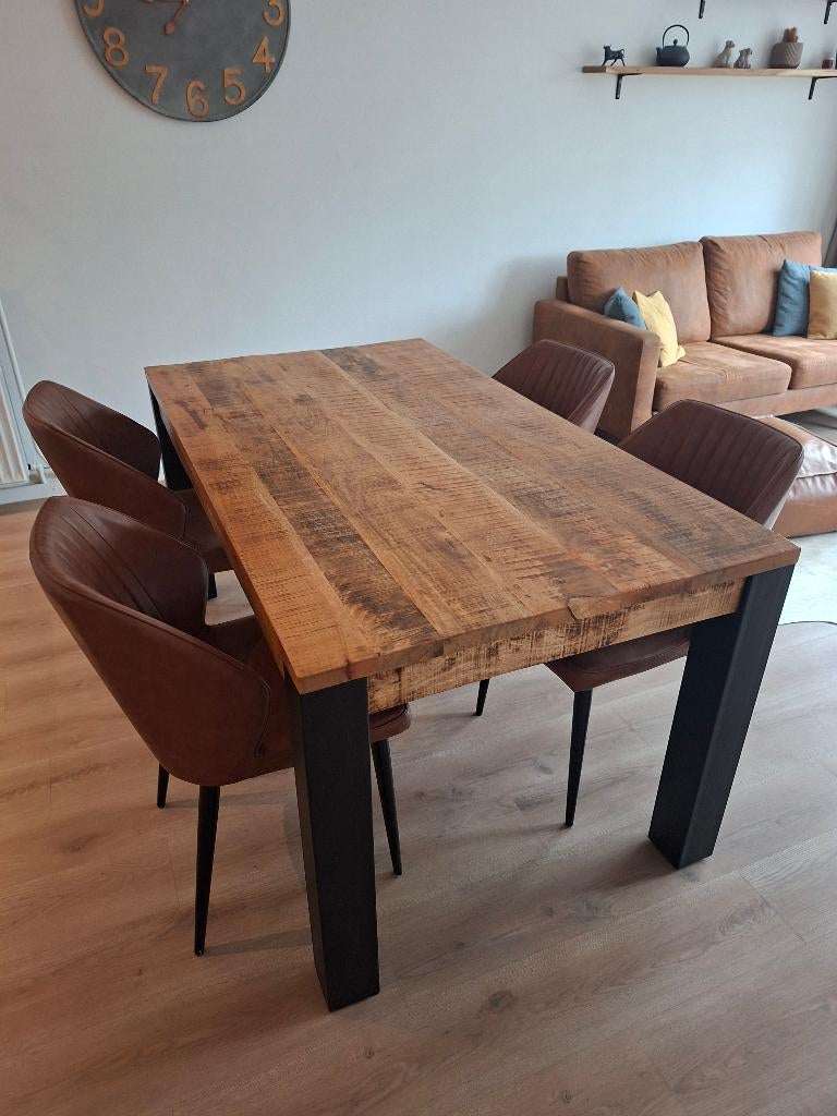 Eettafel 160cm, Huis en Inrichting, Tafels | Eettafels, Ophalen, 50 tot 100 cm, Zo goed als nieuw, Vijf personen of meer