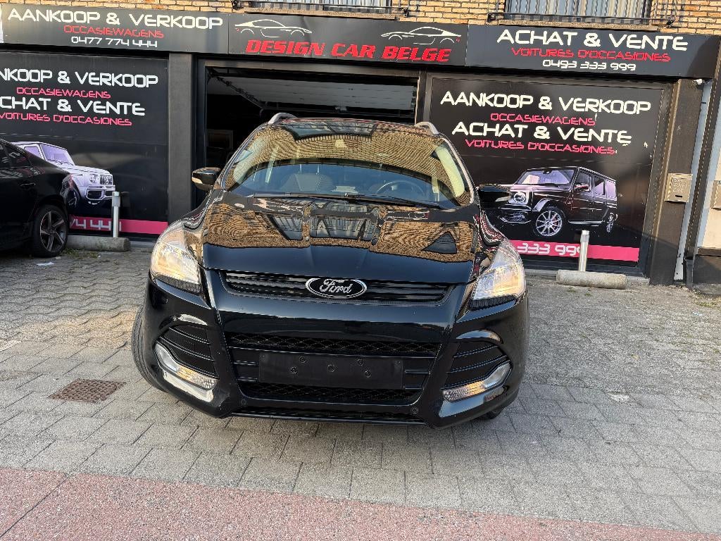Ford Kuga 2.0Tdci 136Pk lederen Navi airconditioning 118 km, Auto's, Ford, Euro 5, Zwart, Zwart, Leder