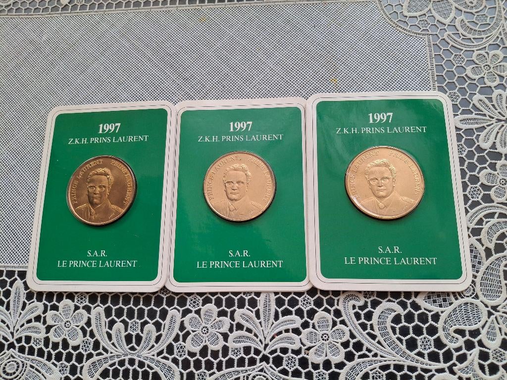 medailles Prins Laurent   - 1997, Verzenden, Gebruikt, Overige typen