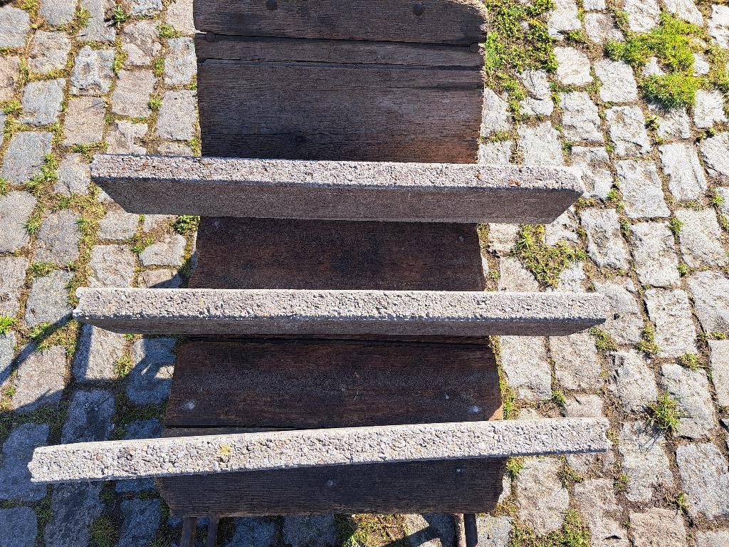 6 betonnen boordstenen/borduren 1 m lang met tand en gleuf, Tuin en Terras, Ophalen, Gebruikt, 100 tot 200 cm, Minder dan 25 cm