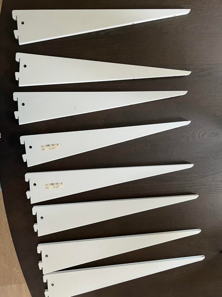 Schab / plankdrager metaal wit 47cm dubbel - 8 stuks, Ophalen, Zo goed als nieuw