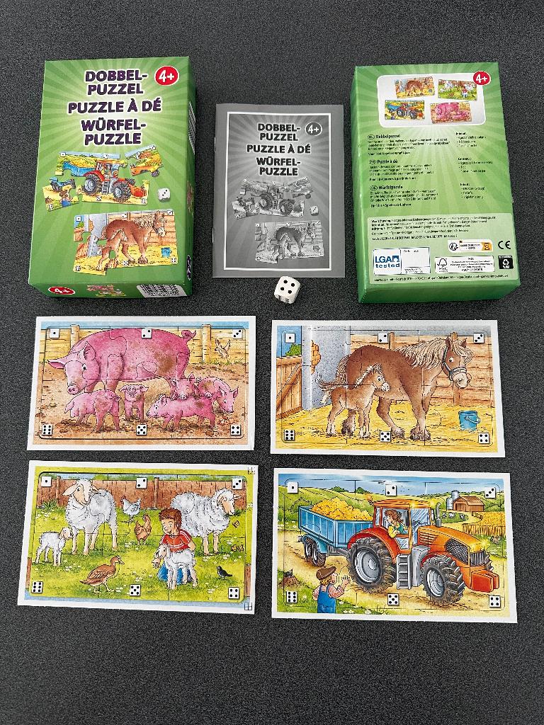 NEGEN 4 6-delige puzzels met dobbelstenen en instructies, Ophalen of Verzenden, Minder dan 10 stukjes, Nieuw, 6 maanden tot 2 jaar