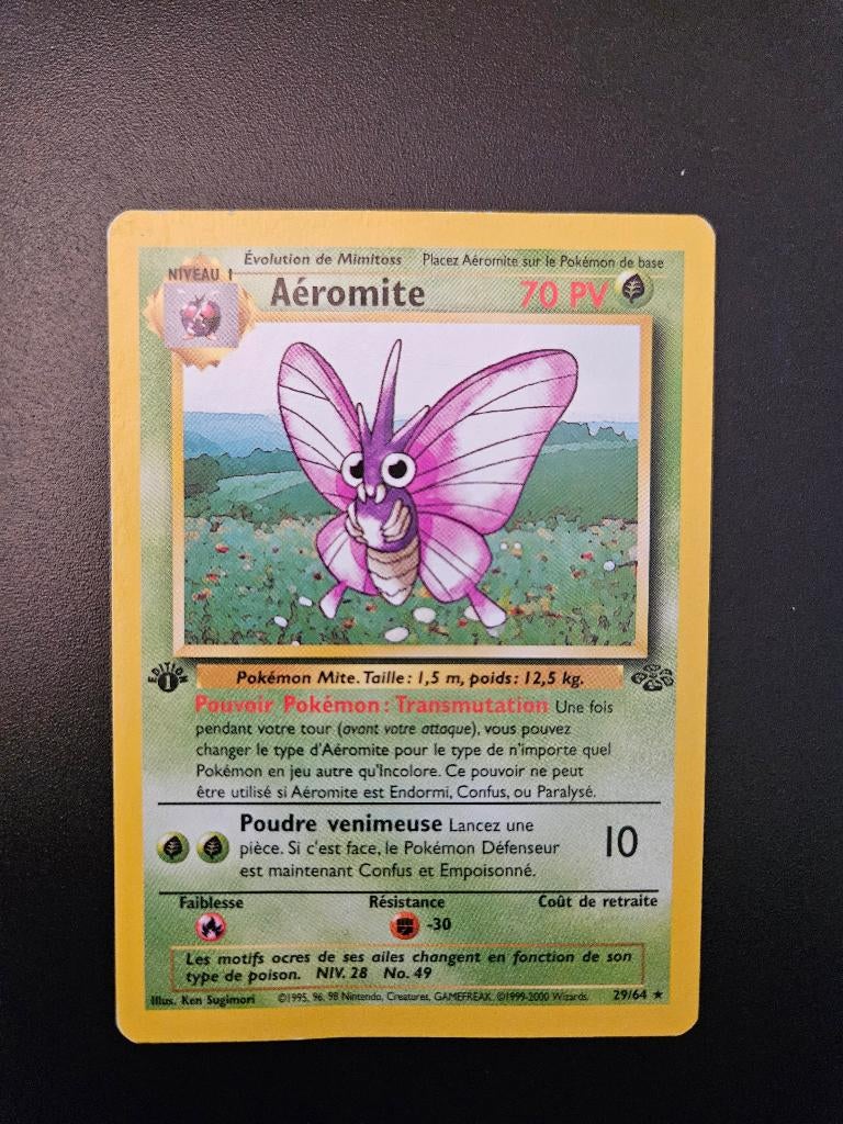 Aéromite 29/64 Jungle 1e Edition - Excellent - Carte Pokémon, Envoi, Comme neuf, Cartes en vrac