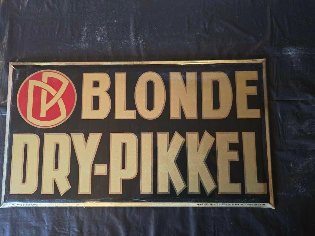 panneau publicitaire Dry pikkel 1930s, Enlèvement ou Envoi, Comme neuf, Panneau publicitaire