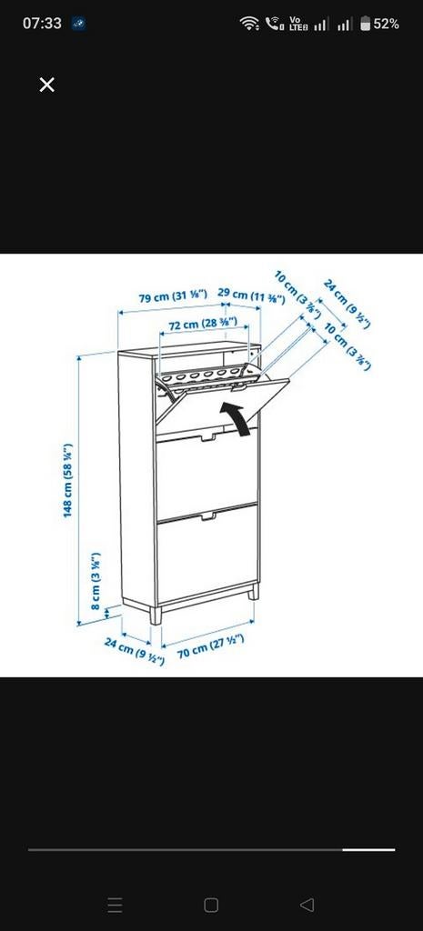 Schoenkast Ikea, Enlèvement