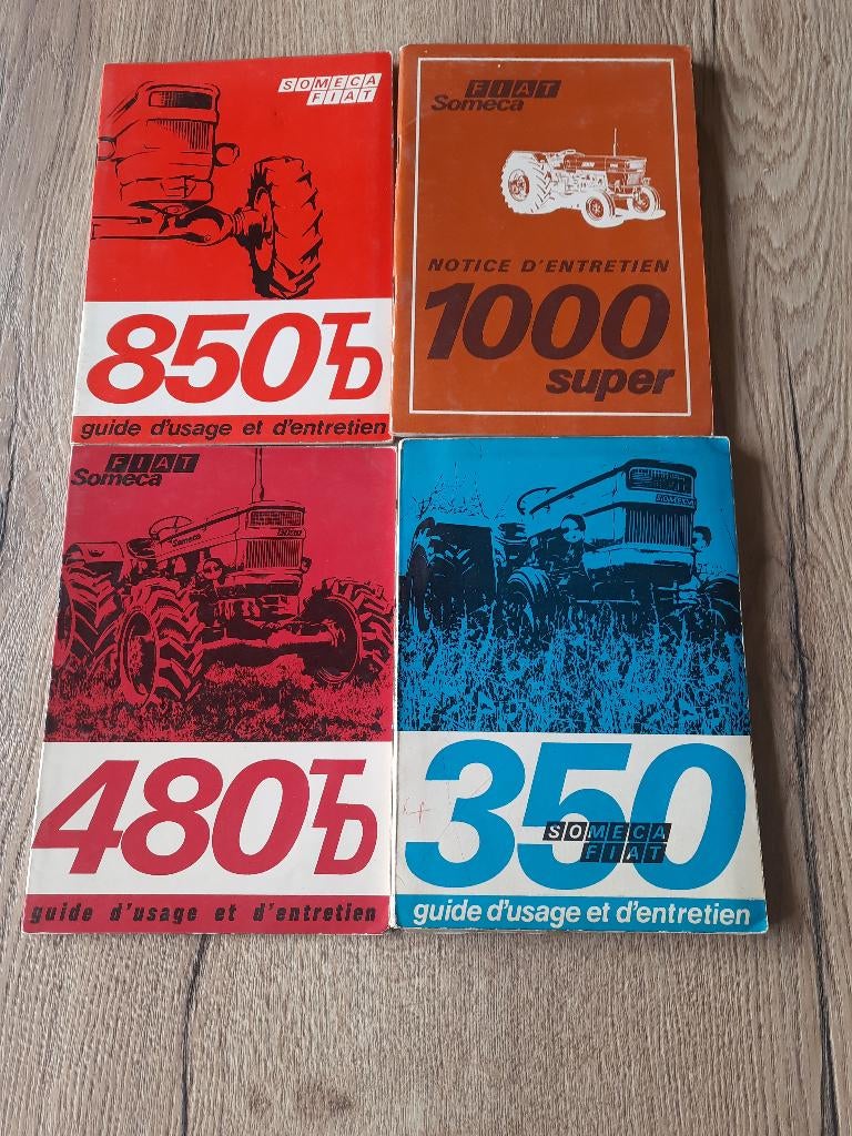CARNETS D'ENTRETIEN TRACTEURS FIAT 1000 - 850 TD - 450 TD, Articles professionnels, Enlèvement ou Envoi, Fiat, Jusqu'à 2500