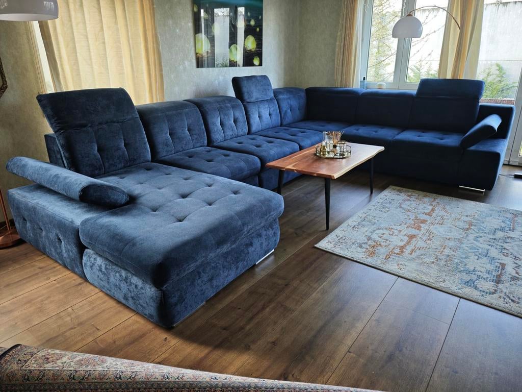 Canapé d'angle avec méridienne, Maison & Meubles, Canapés | Coins salons complets, Comme neuf, Tissus, Moderne