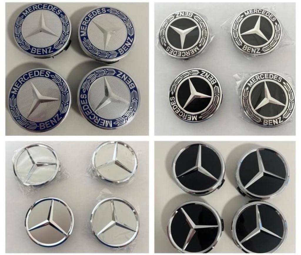 Cache-moyeux Mercedes 75 mm capuchon central AMG, Enlèvement ou Envoi, Neuf