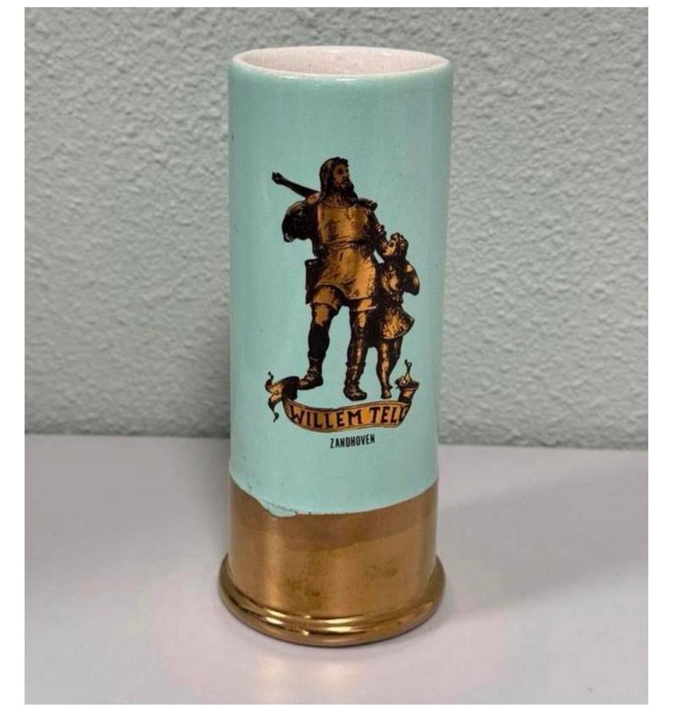 Chope à bière lourde vintage 25cl  WILLEM TELL ZANDHOVEN, Enlèvement ou Envoi, Comme neuf, Chope(s)