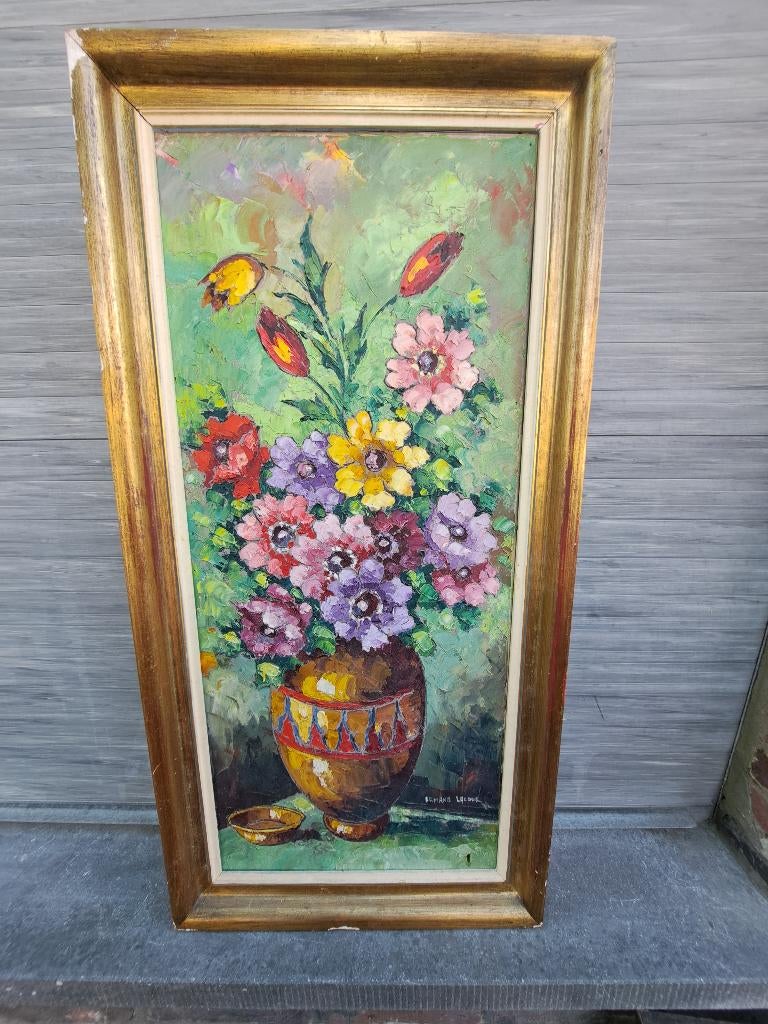 Huile sur toile fleurs signe Armand lacour, Antiquités & Art, Art | Peinture | Classique, Enlèvement ou Envoi