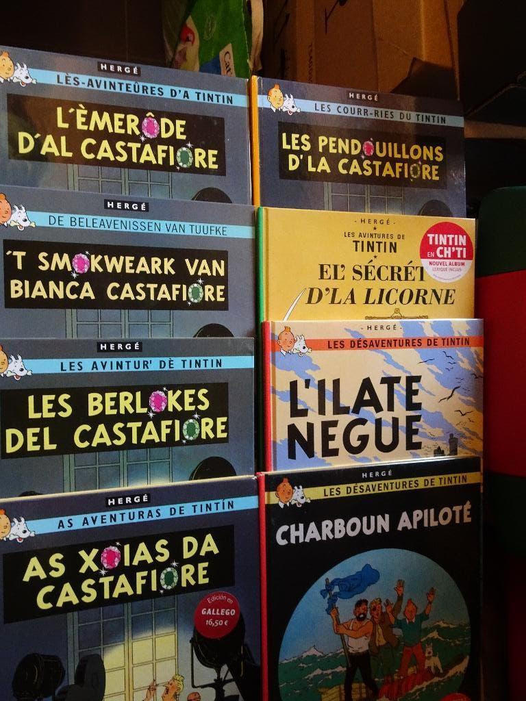 8 BD des aventures de Tintin en patois - Hergé, Collections, Enlèvement ou Envoi, Tintin, Utilisé, Livre ou Jeu
