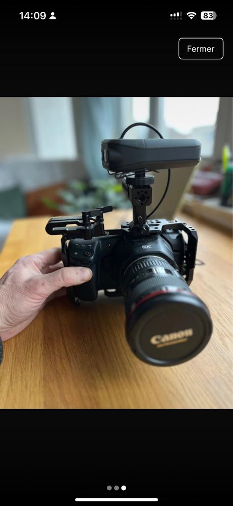 Camera pro 4/6k Blackmagic, TV, Hi-fi & Vidéo, Enlèvement ou Envoi, Comme neuf, Canon
