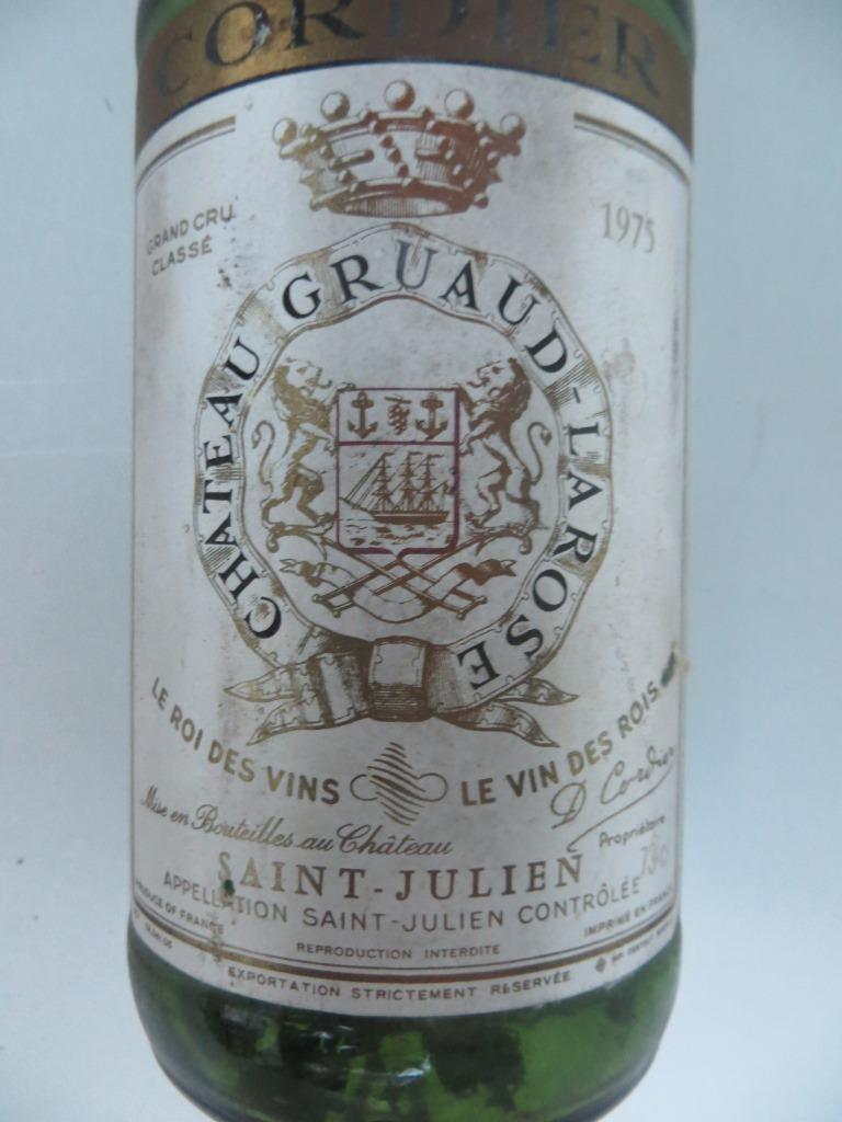 Lege !! wijnfles Château Gruaud La Rose 1975, Gebruikt, Frankrijk, Ophalen of Verzenden, Rode wijn