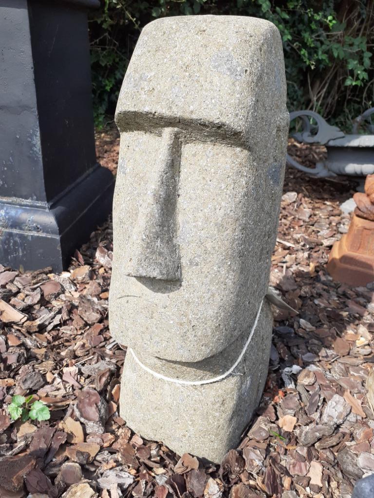 Statue , buste  moaï en pierre naturelle (hauteur 53 cm), Enlèvement, Utilisé, Pierre, Autres types