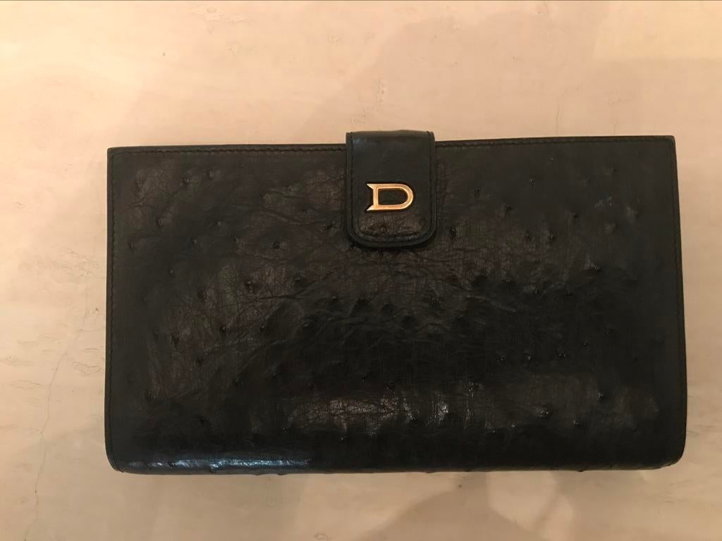 PORTEFEUILLE DELVAUX EN PEAU D’AUTRUCHE