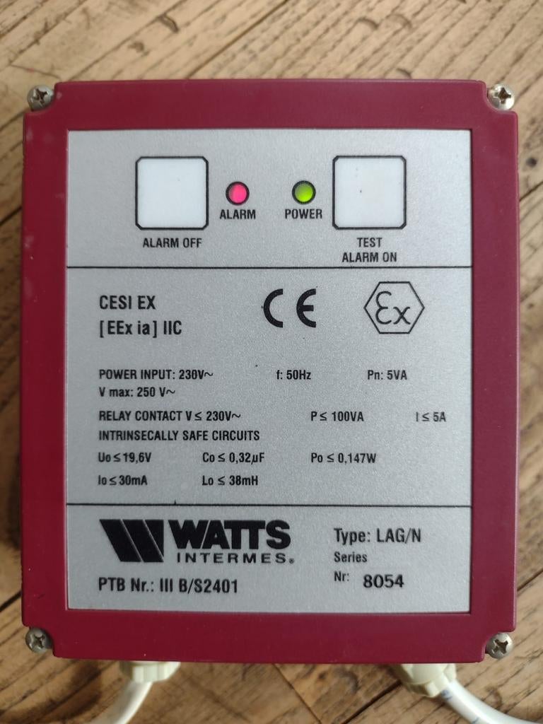 Watts LAG/N 8054, Enlèvement, Utilisé
