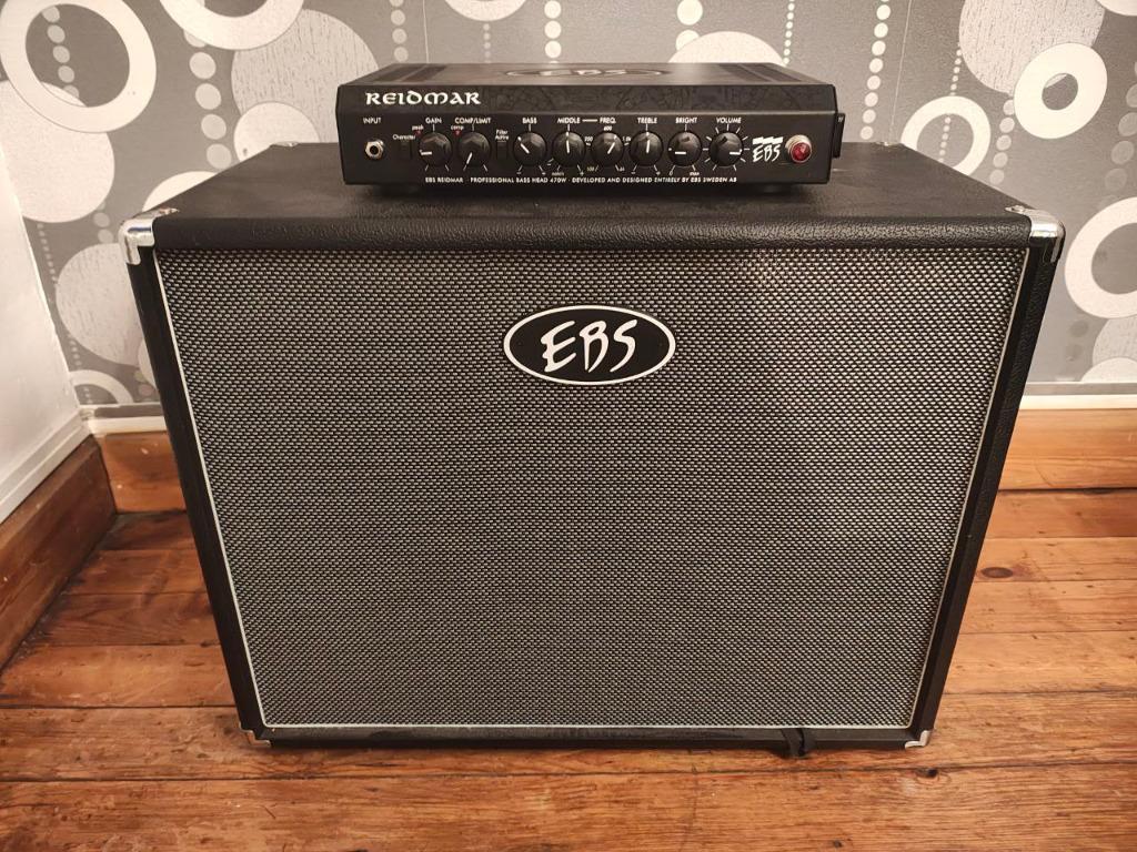 Ampli bass EBS reidmar 250 + cab, Enlèvement, Comme neuf, Guitare basse, 100 watts ou plus