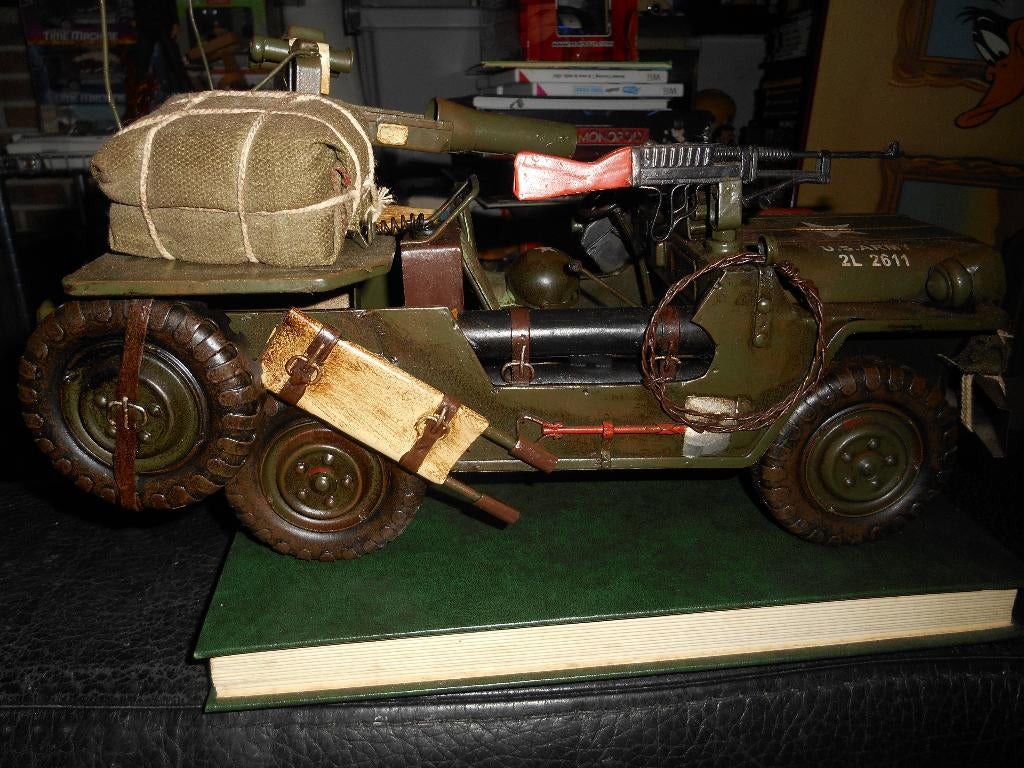 Jeep Willis +-35cm en tôle, Hobby & Loisirs créatifs, Enlèvement ou Envoi