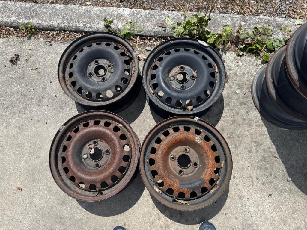 4 jantes en tôle Opel Corsa D, Autos : Pièces & Accessoires, Enlèvement, Utilisé, Opel