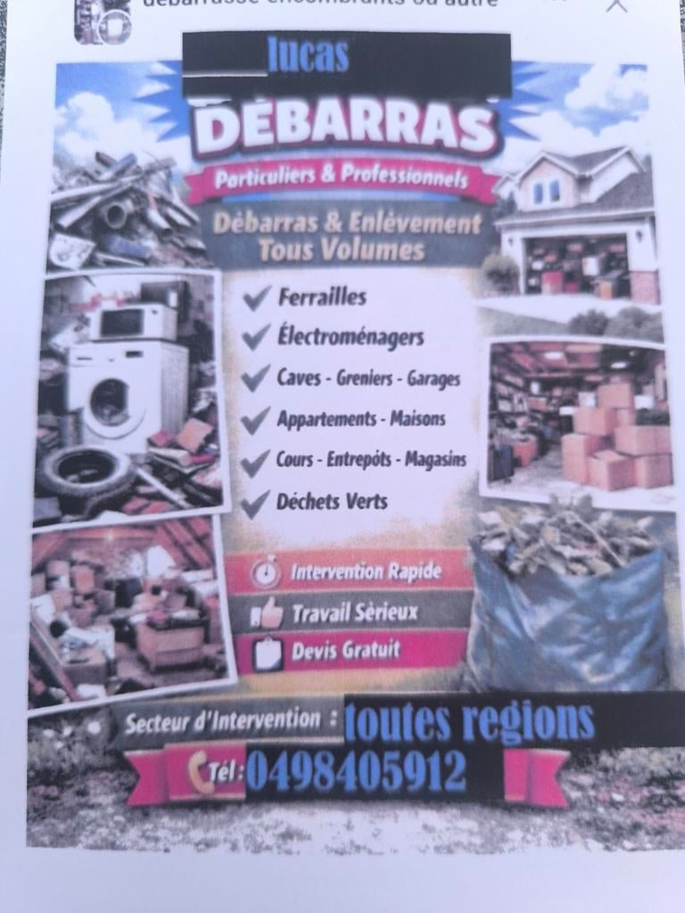 vide maison.grenier.cave.coure .jardin......, Enlèvement ou Envoi