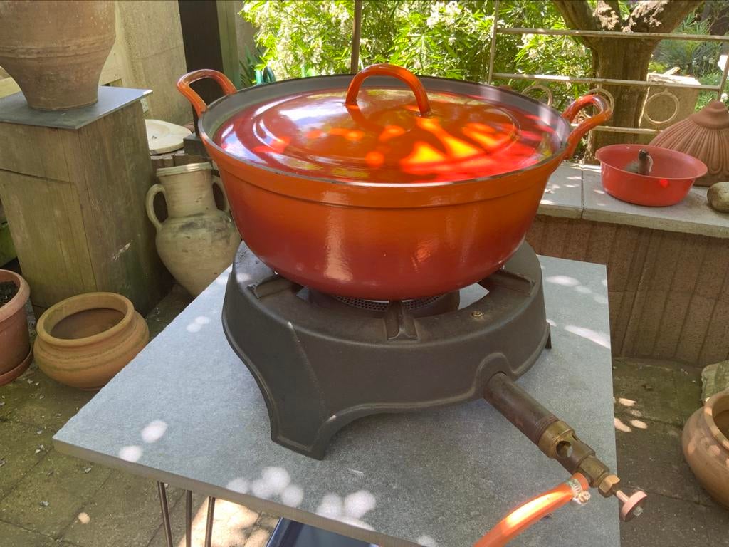 Pot emaille- perfecte mosselpot, Huis en Inrichting, Ophalen, Zo goed als nieuw