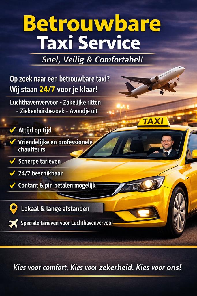 Betrouwbare Taxi Service – Snel, Veilig & Comfortabel!, Koeriersdiensten