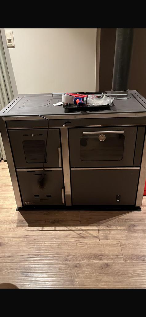 Houtkolen combikookplaat — nieuw — met oven+boiler—, Ophalen, Nieuw, Vrijstaande haard, Houthaard