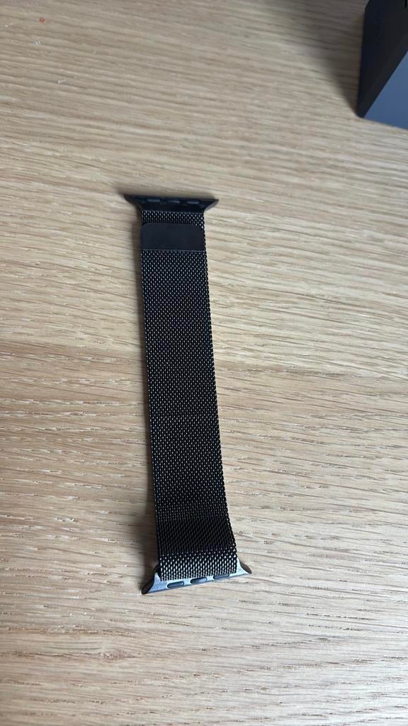 Apple watch band - Leisteen Milanees bandje (46 mm) - M/L, Telecommunicatie, Ophalen of Verzenden, Zo goed als nieuw, Bandje