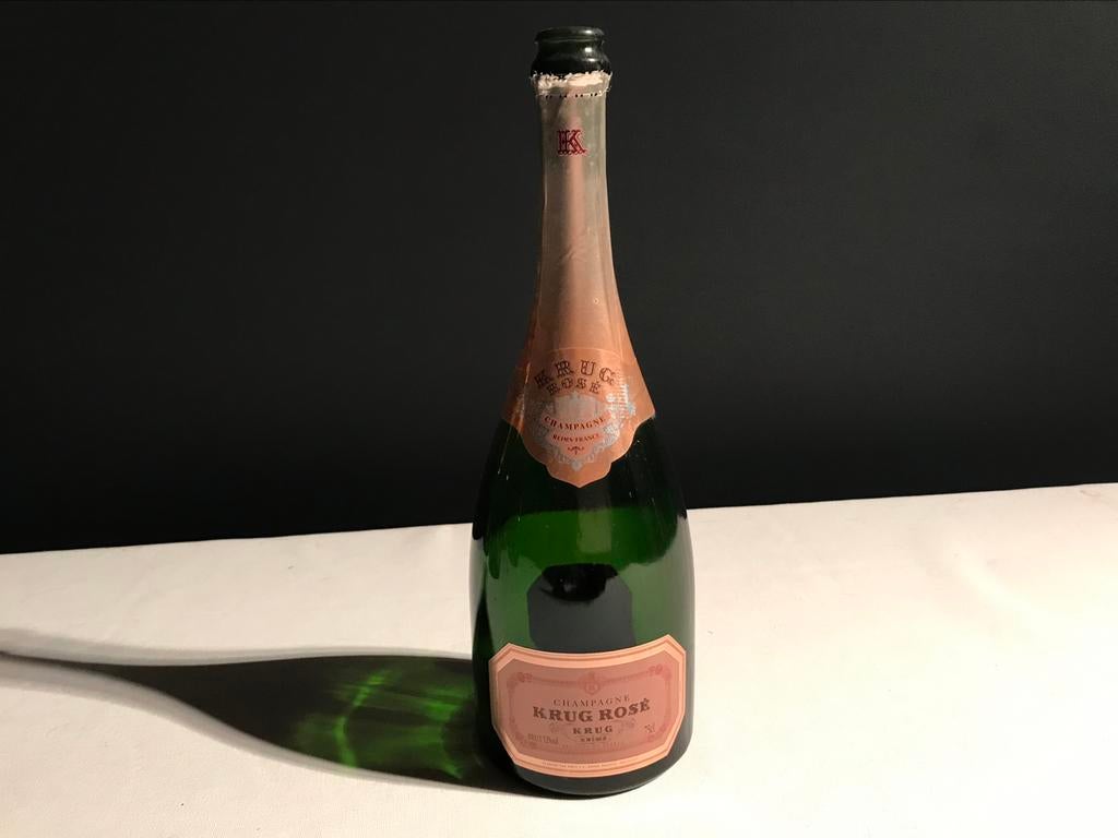 Bouteille vide de Champagne Krug Rosé, Enlèvement ou Envoi, Comme neuf