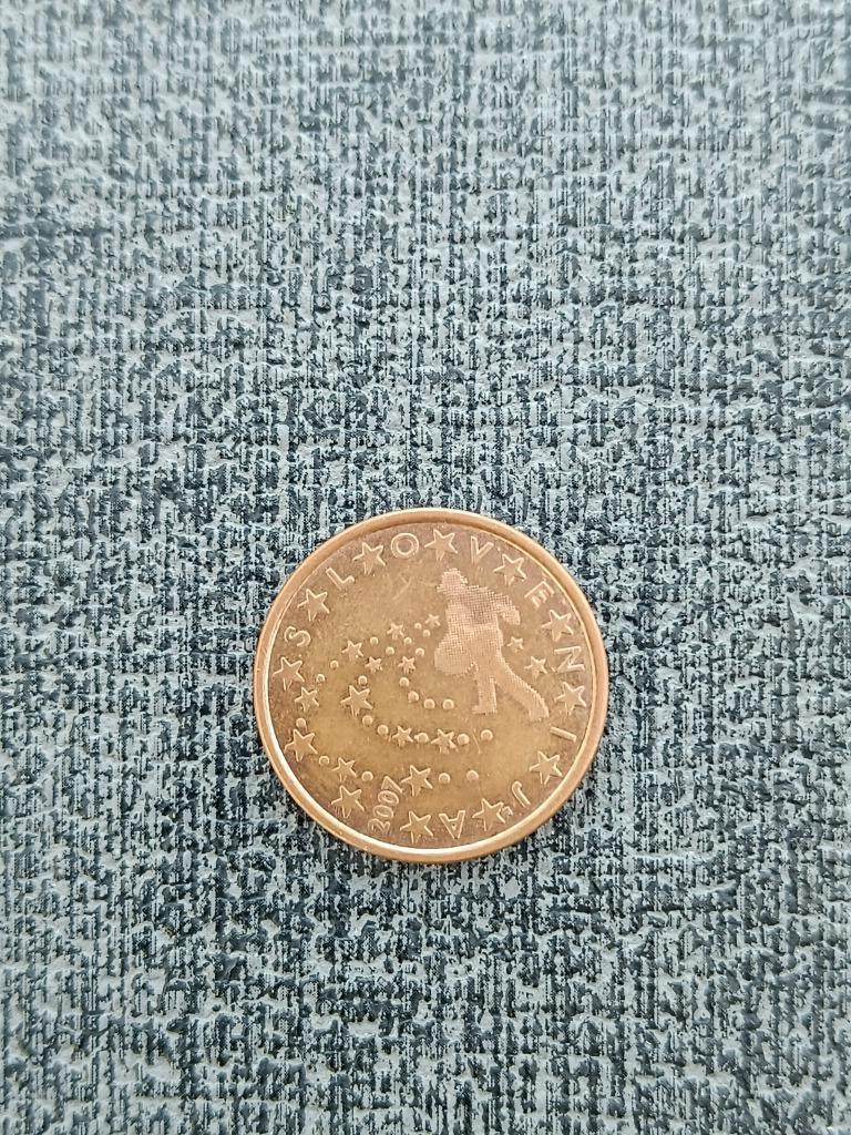 Munten Slovenië. 5 cent van 2007., Postzegels en Munten, Munten | Europa | Euromunten, Ophalen of Verzenden, Slovenië, 5 cent