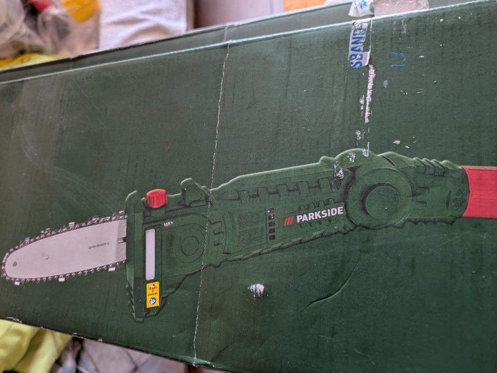 Heggenschaar en kettingzaag met telescopische steel, Tuin en Terras, Ophalen of Verzenden, Zo goed als nieuw, Accu