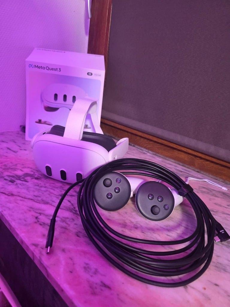 meta quest 3 515 gb, Consoles de jeu & Jeux vidéo, Virtual Reality, Enlèvement, PC