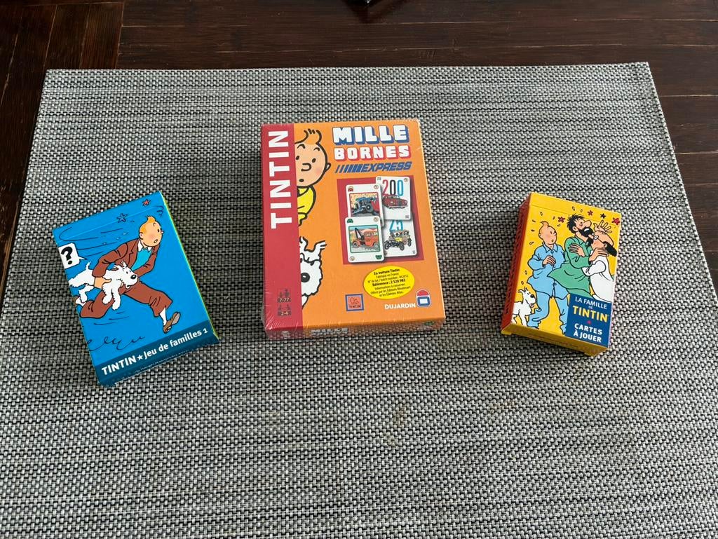 jeux de société cartes mille bornes tintin, Enlèvement, Tintin, Comme neuf, Livre ou Jeu