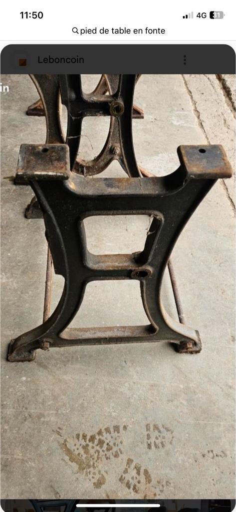 Recherche piètement industriel en fonte, Enlèvement