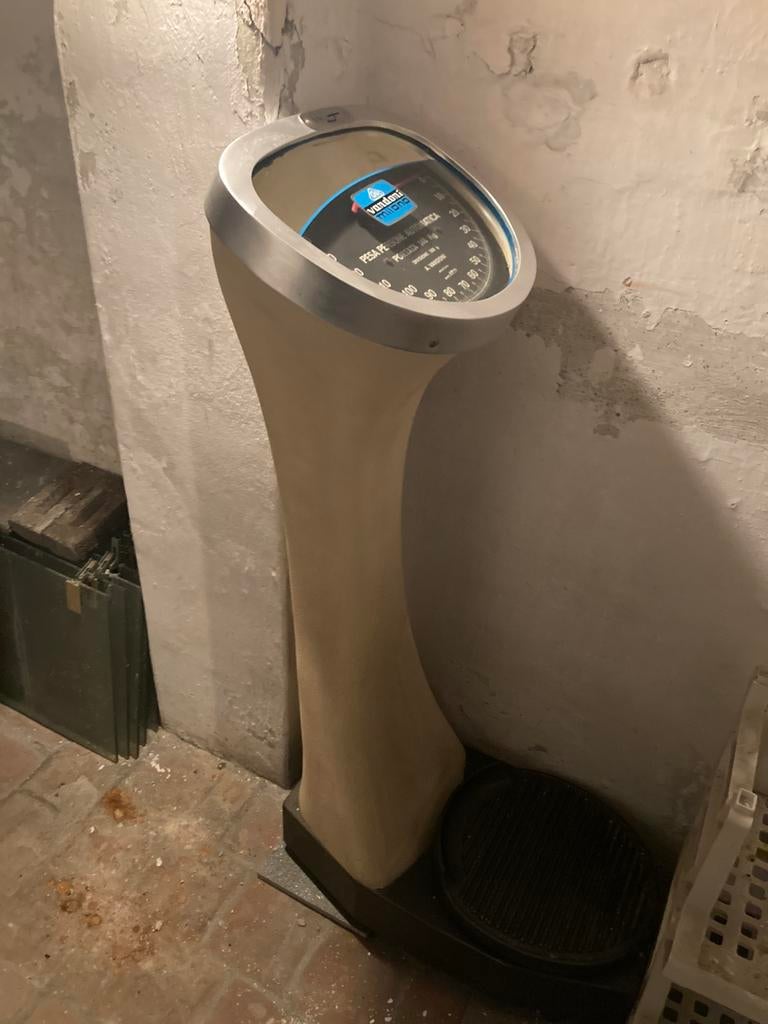 Vandoni milano persone weegschaal vintage, Ophalen, Gebruikt, Analoog, 100 kg of meer