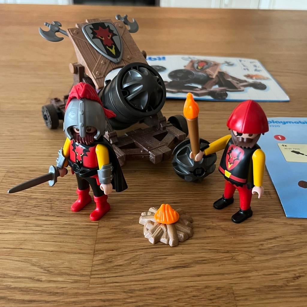 Playmobil Knights 3320 - Ridders en een groot geweer, Kinderen en Baby's, Speelgoed | Playmobil, Complete set, Ophalen of Verzenden