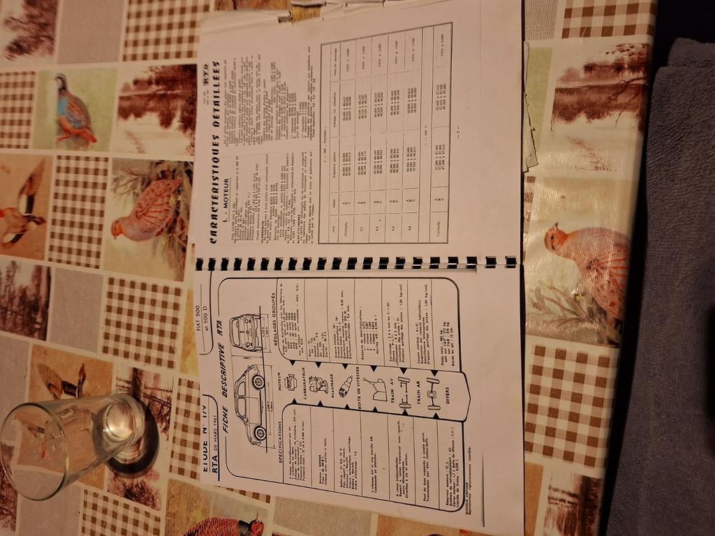 Oude technische handleiding van de Fiat 500, Ophalen of Verzenden