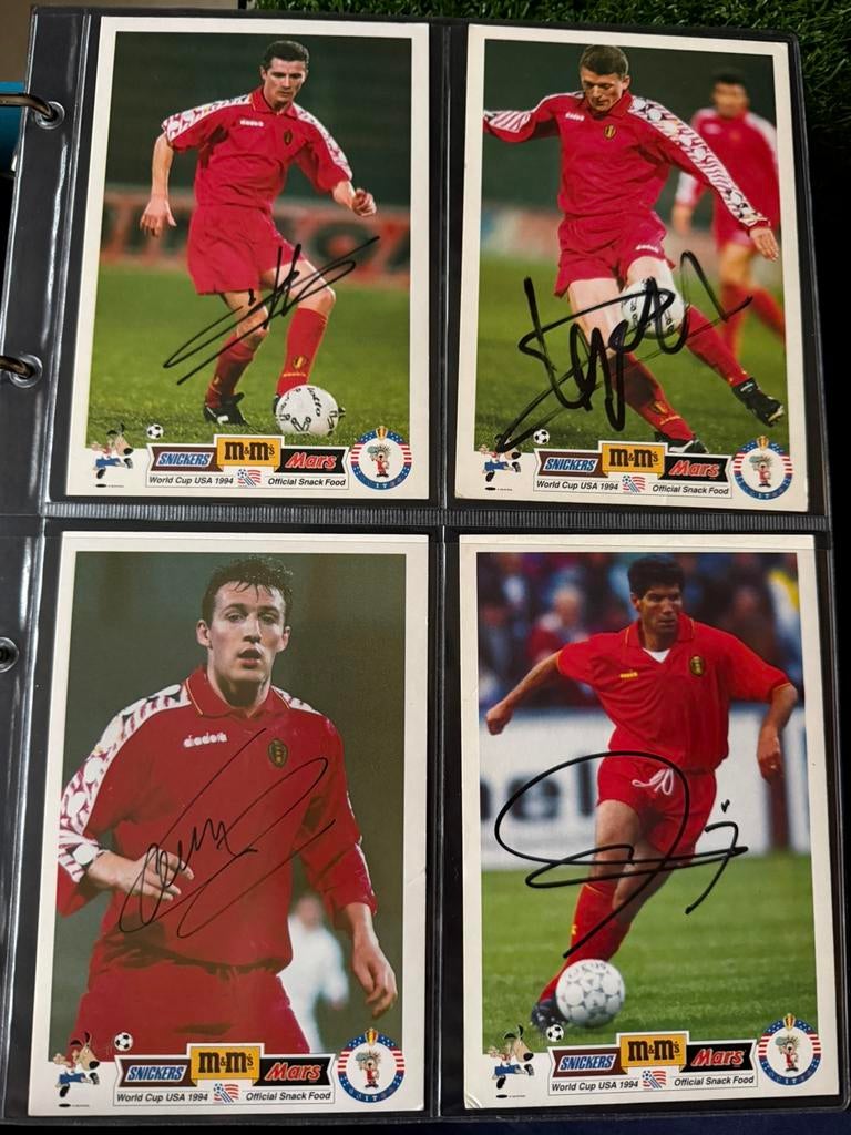 Reeks 20 kaarten rode duivels 1994, Verzamelen, Ophalen of Verzenden, Zo goed als nieuw, Spelerskaart