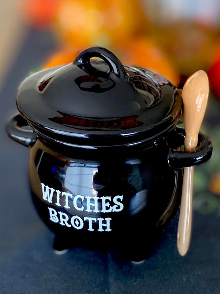 Heksen soepketel tas/mok/beker 🧙 🧹🍵 🎃, Ophalen of Verzenden, Zo goed als nieuw