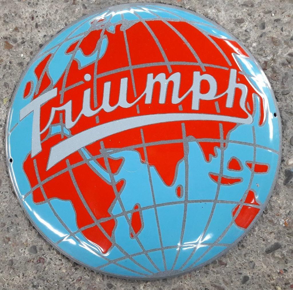 Triumph emaillen reclame bord garage showroom decoratie TR, Verzamelen, Merken en Reclamevoorwerpen, Ophalen of Verzenden, Zo goed als nieuw