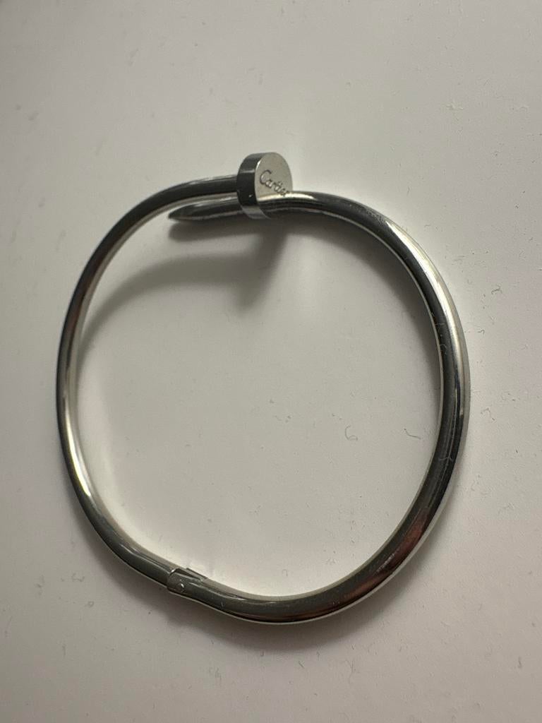 Cartier en argent juste un clou, Bijoux, Sacs & Beauté, Enlèvement, Comme neuf, Argent