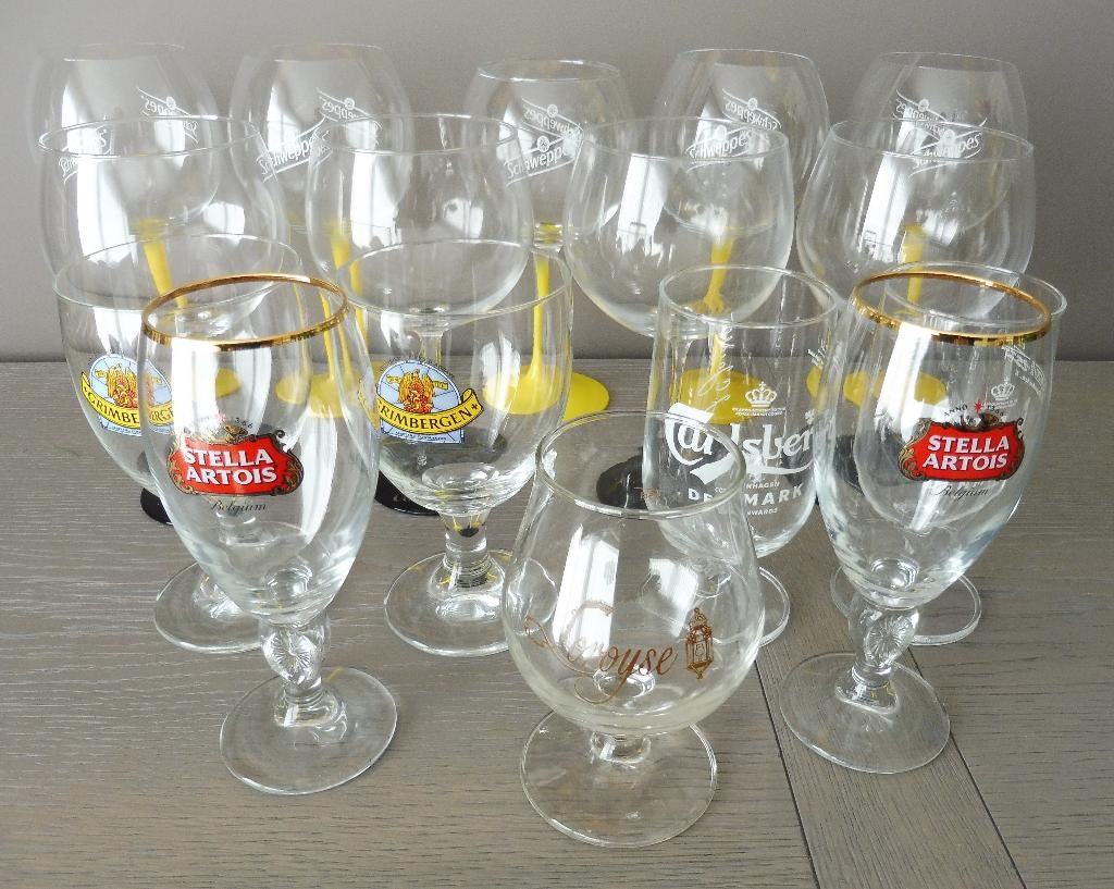 Collection de verres à bière, Enlèvement, Comme neuf, Verre ou Verres