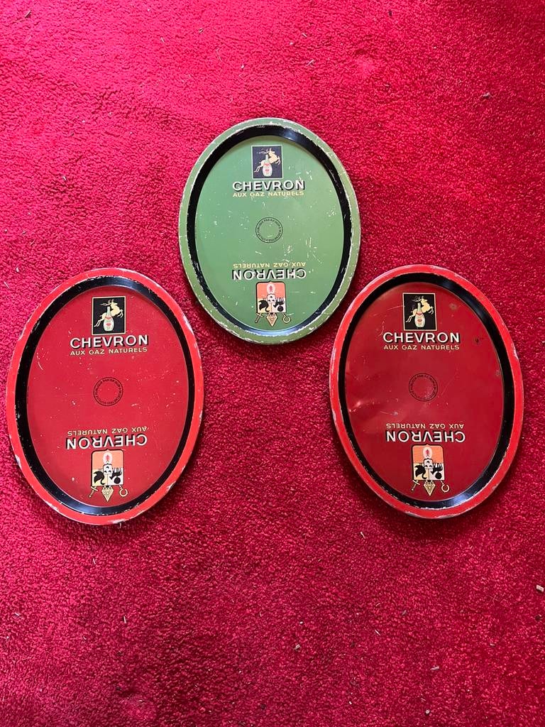 3 Plateau chevron de 1934, Collections, Enlèvement ou Envoi, Utilisé, Ustensile