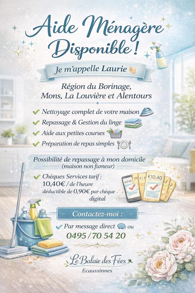 Aide ménagère (recherche de clients), Offres d'emploi, Emplois | Nettoyage & Services techniques, À partir de 1 an, Contrat à durée indéterminée